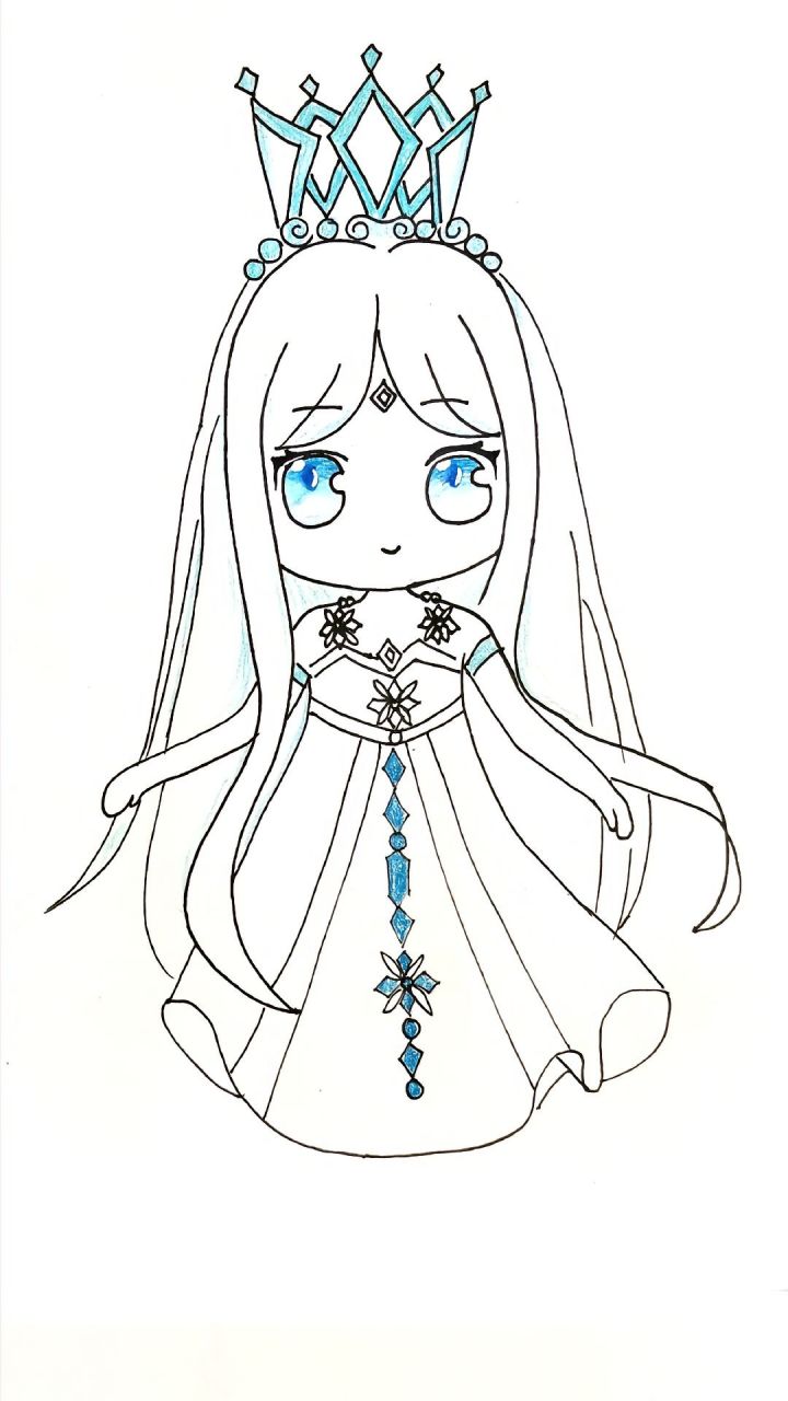 冰公主简笔画 今天教大家如何画一个冰雪奇缘里的冰公主艾莎.