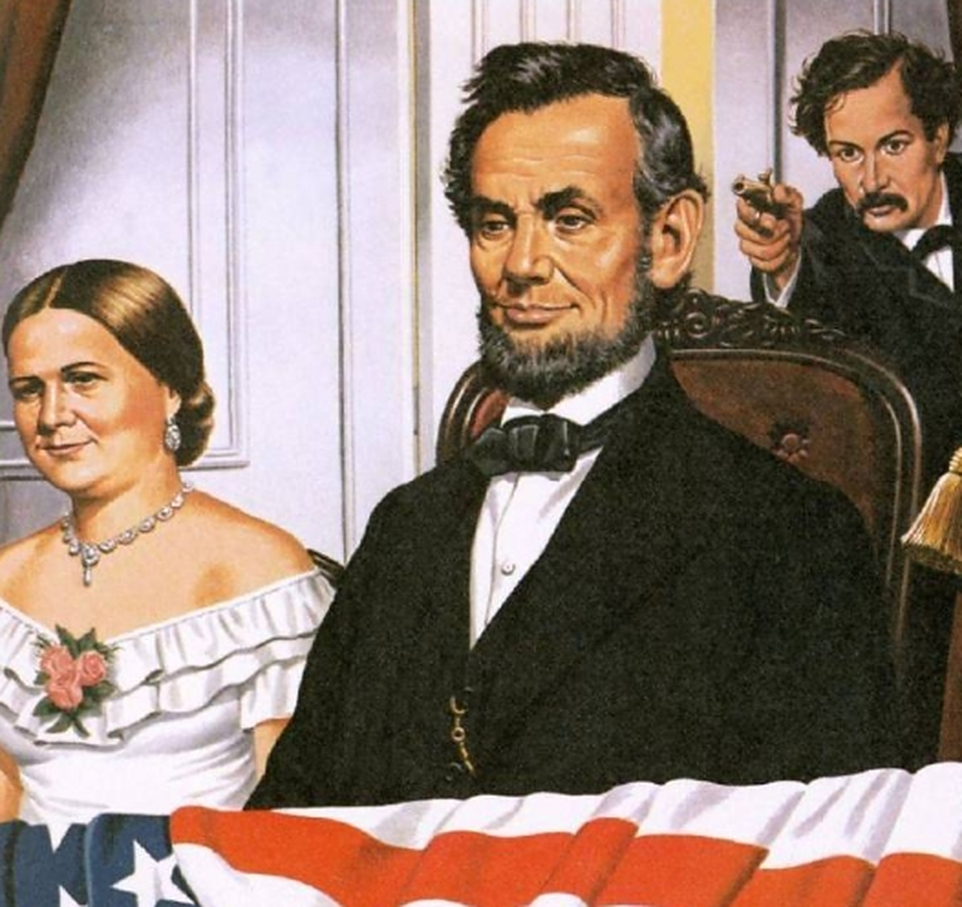 1865年4月14日晚,就在南方军队投降后的第5天,林肯总统在华盛顿福特