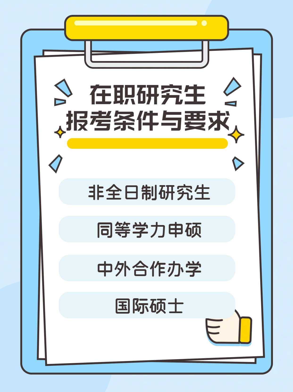 硕士研究生考试分为全日制研究生和在职研究生两种形式在职研究生