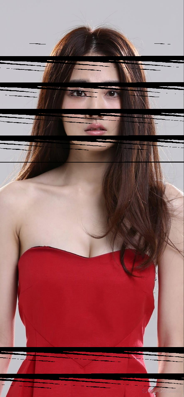 徐璐红色抹胸连衣裙