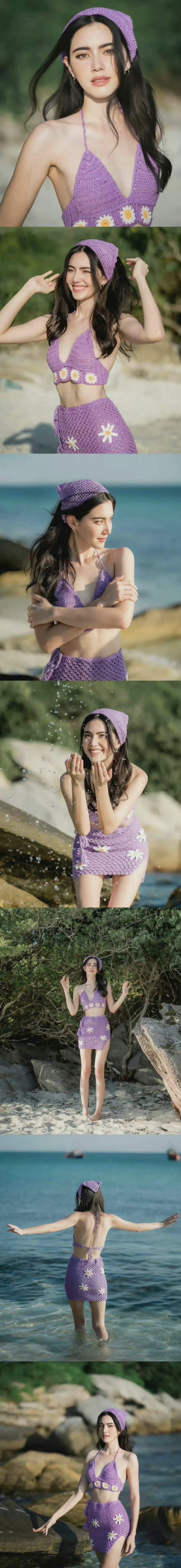 原来参加浪姐的泰国比利时混血演员mai身材这么好,身高175,这身材裹条