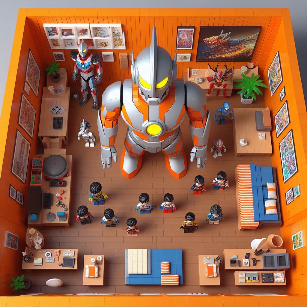 这个乐高奥特曼玩具套装里有各种各样的零件和配件,从