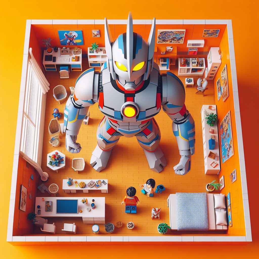 这个乐高奥特曼玩具套装里有各种各样的零件和配件,从