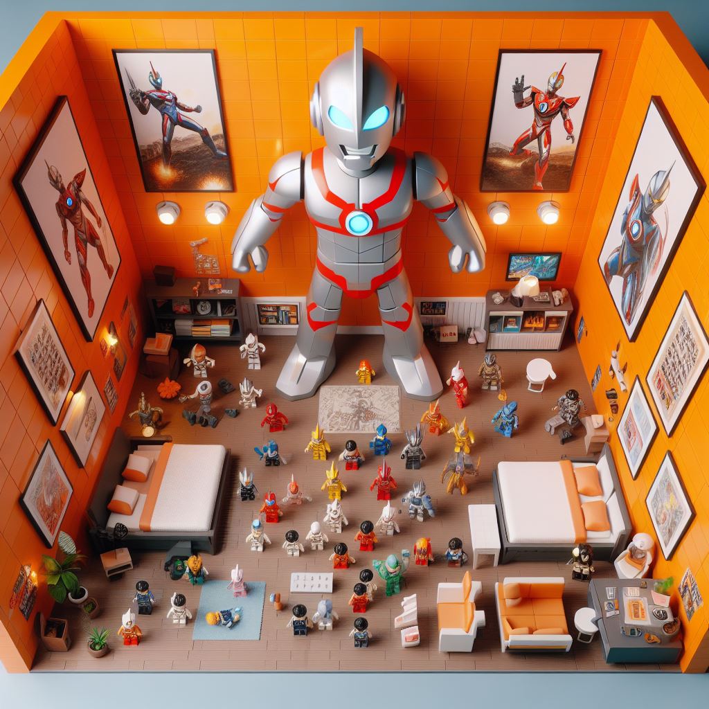 这个乐高奥特曼玩具套装里有各种各样的零件和配件,从