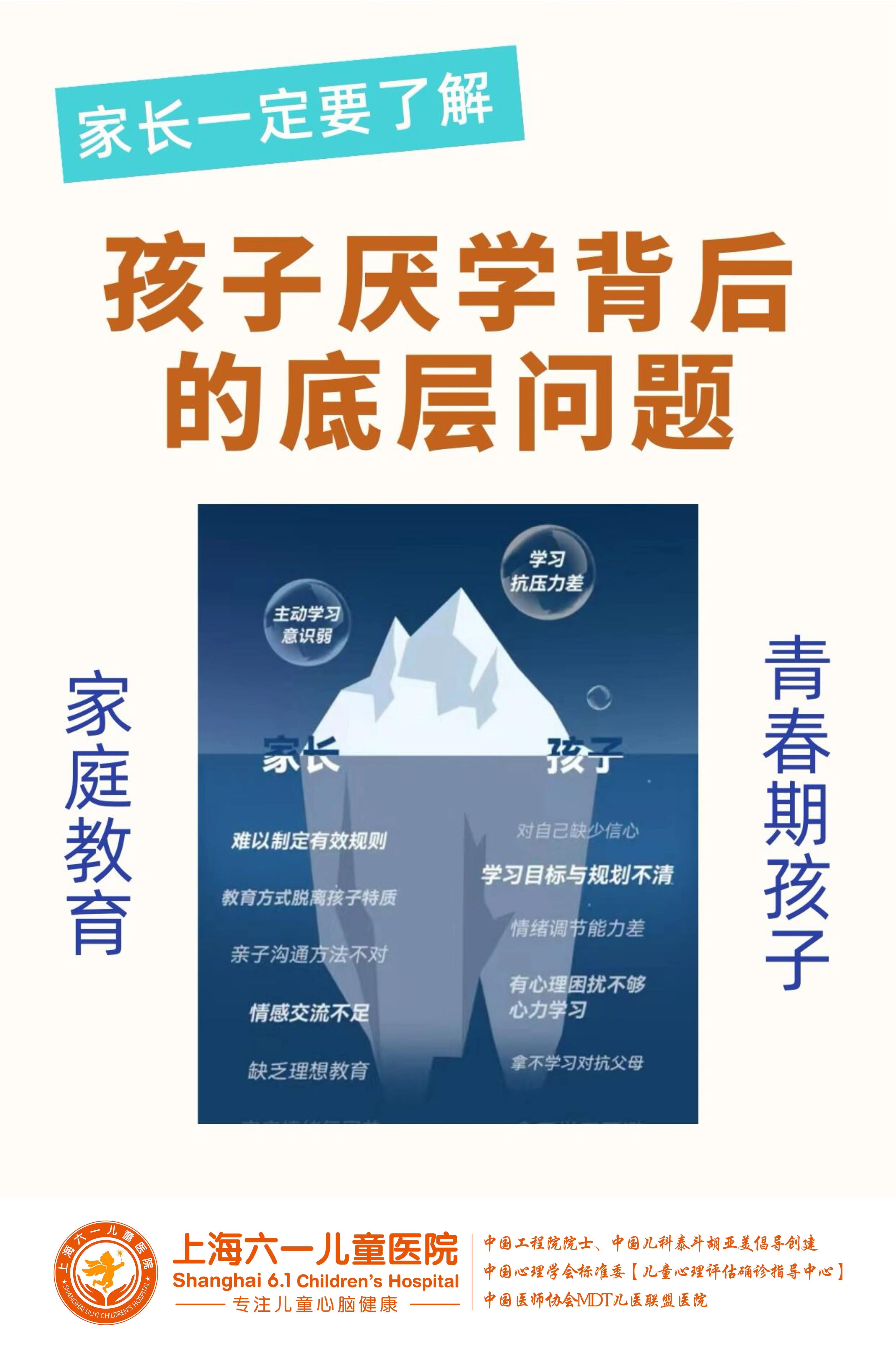 上海六一儿童医院:当孩子不愿学习,沉迷手机,拒绝上学…非常理解