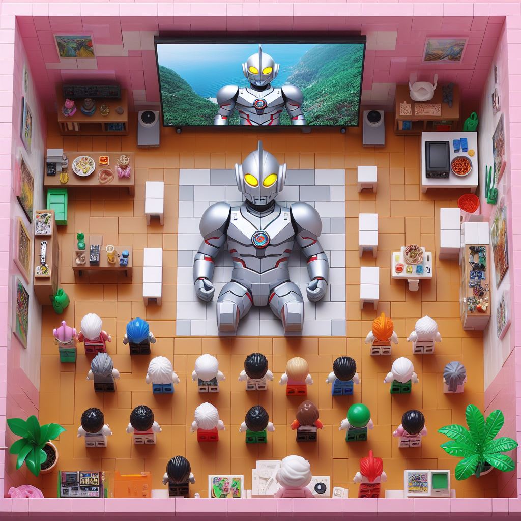 这个乐高奥特曼玩具套装里有各种各样的零件和配件,从