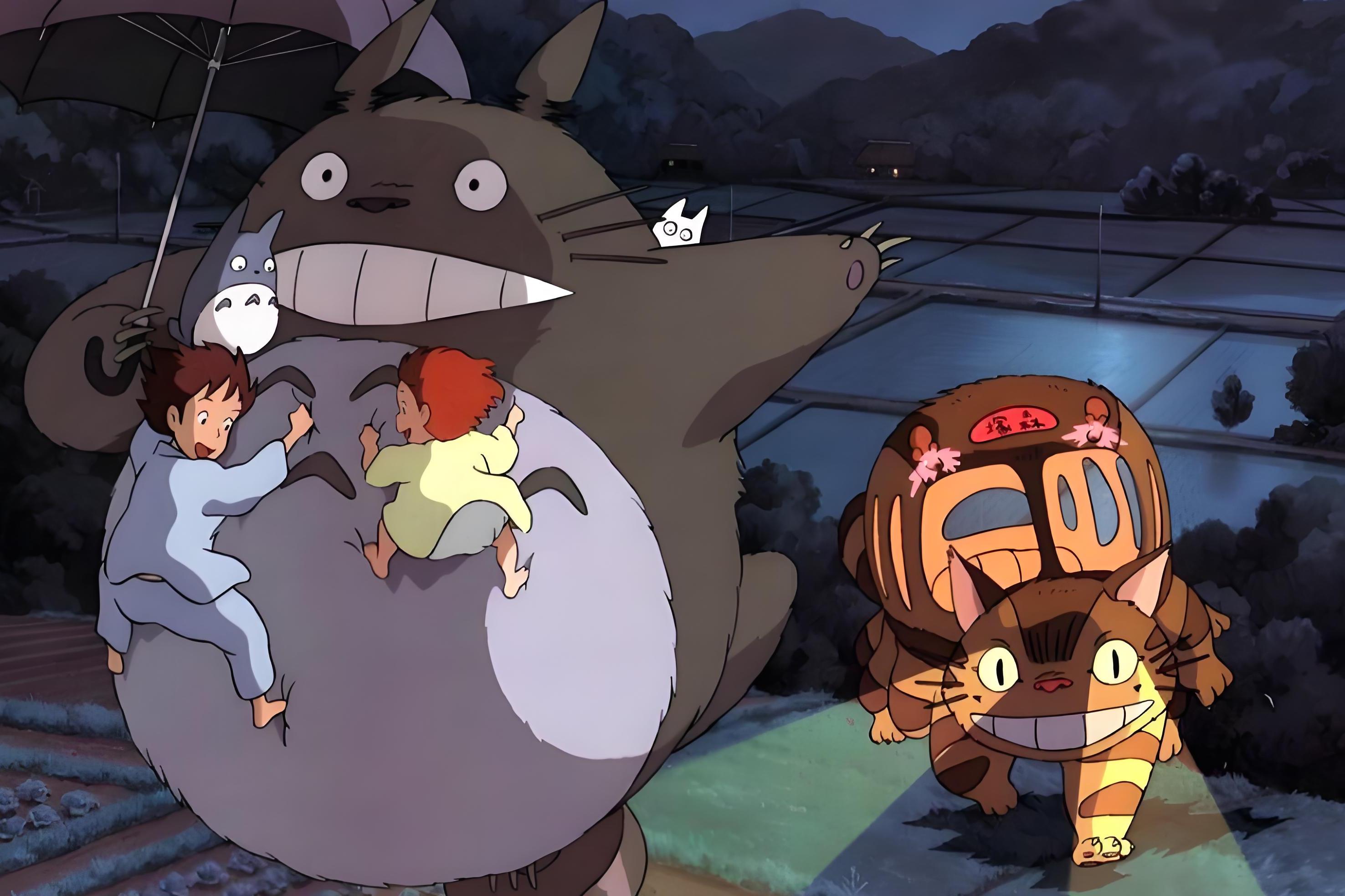 《龙猫》是宫崎骏的动画杰作,以乡村为背景,描绘了两个孩子与神秘生物