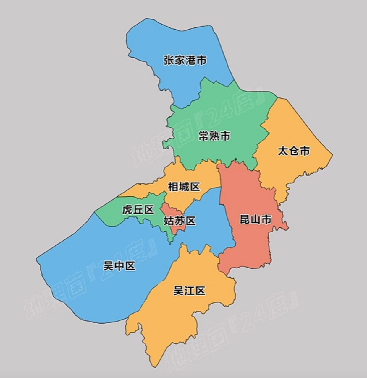 苏州市区到底下的四个县级市有多远?