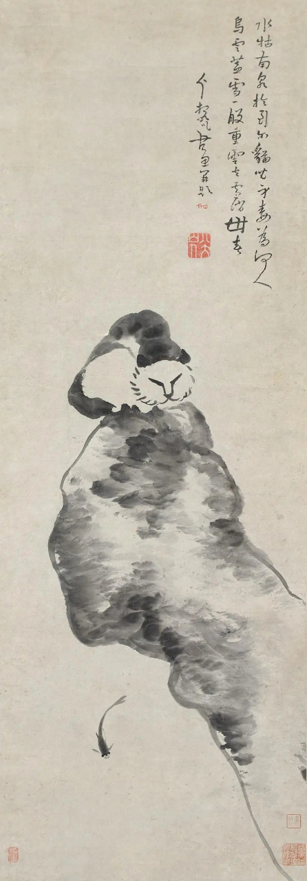 八大山人画猫,乖萌可爱,别有奇趣.