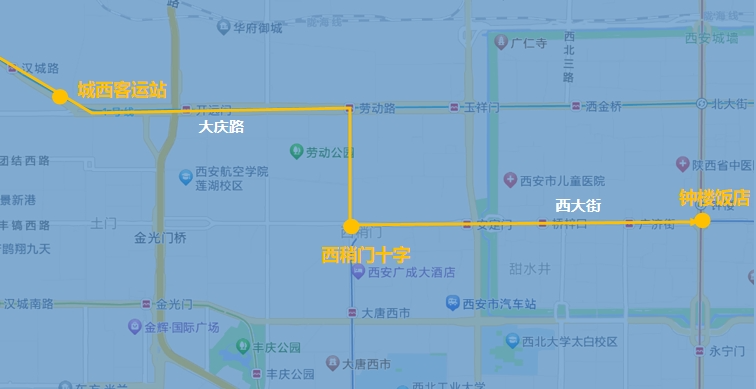 西安机场大巴路线图片