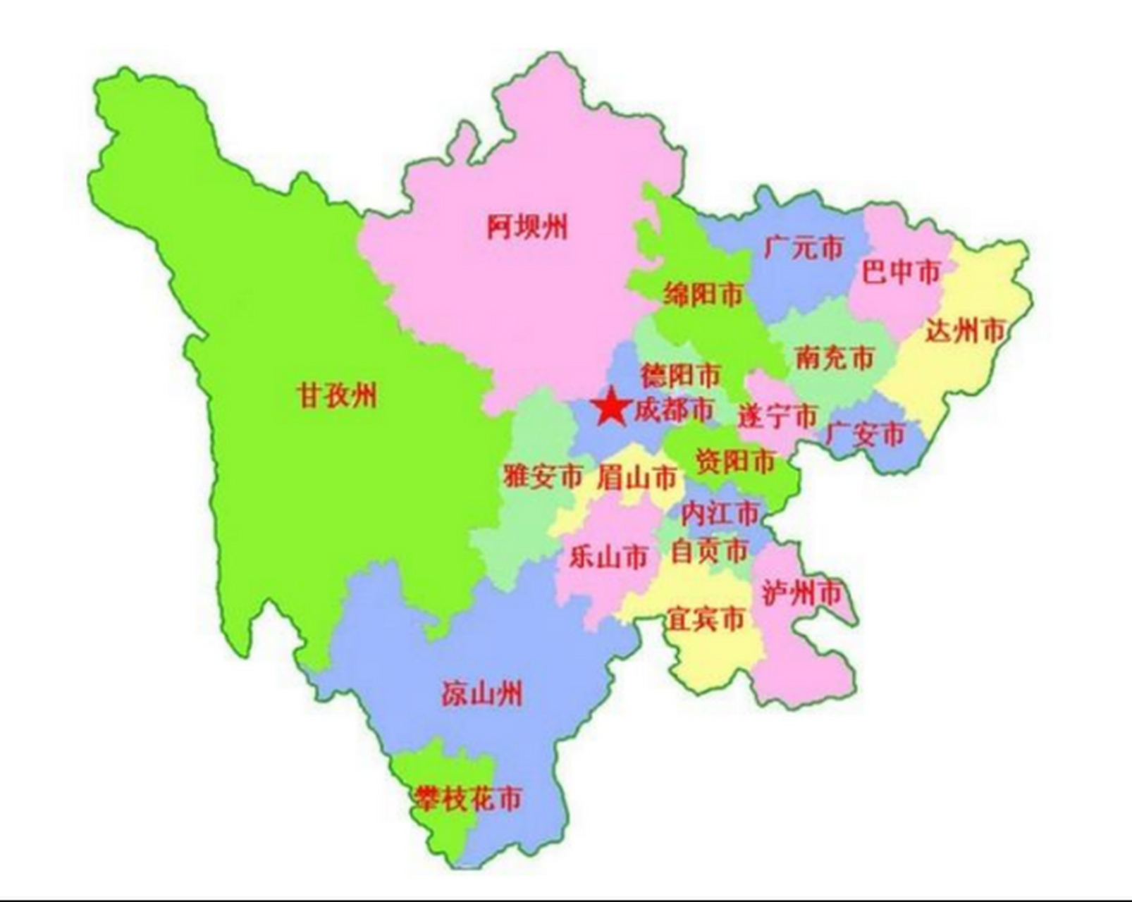 四川省所有县市地图图片