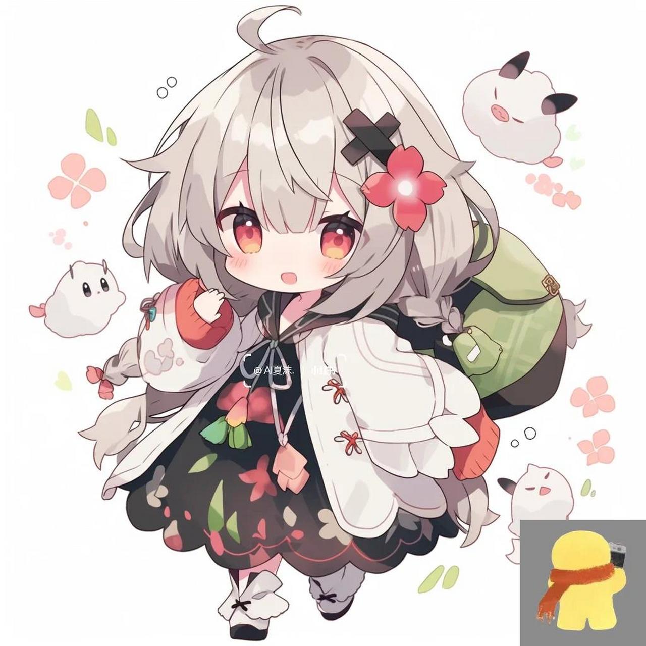 绘画素材|q版人设立绘 不建议直接拿走用 需要微调修改 喜欢自截