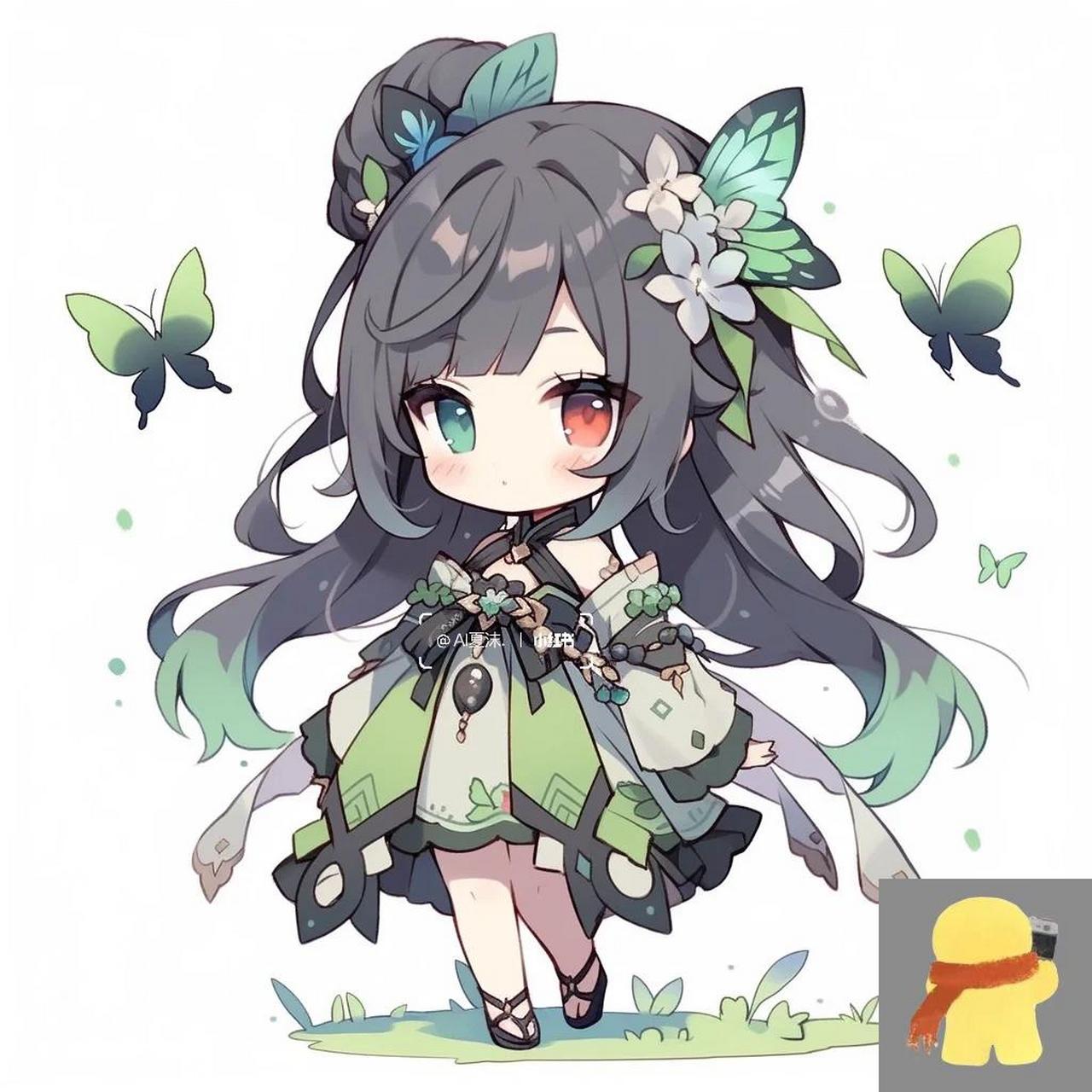 绘画素材|q版人设立绘 不建议直接拿走用 需要微调修改 喜欢自截