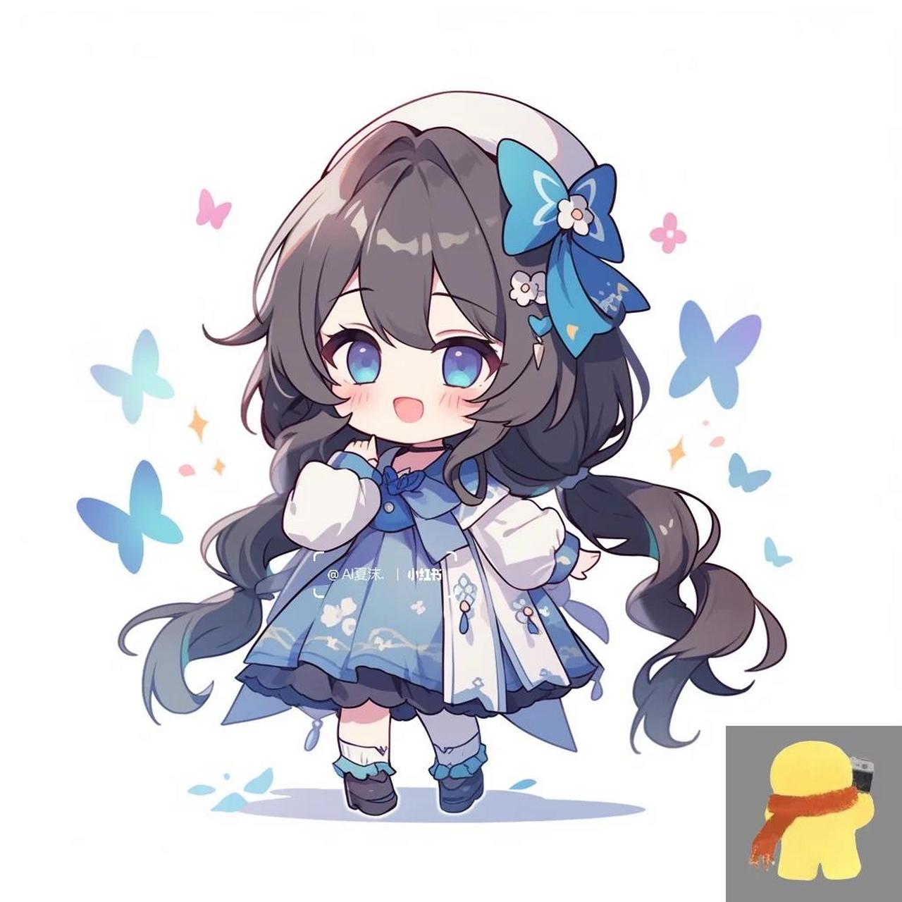 绘画素材|q版人设立绘 不建议直接拿走用 需要微调修改 喜欢自截