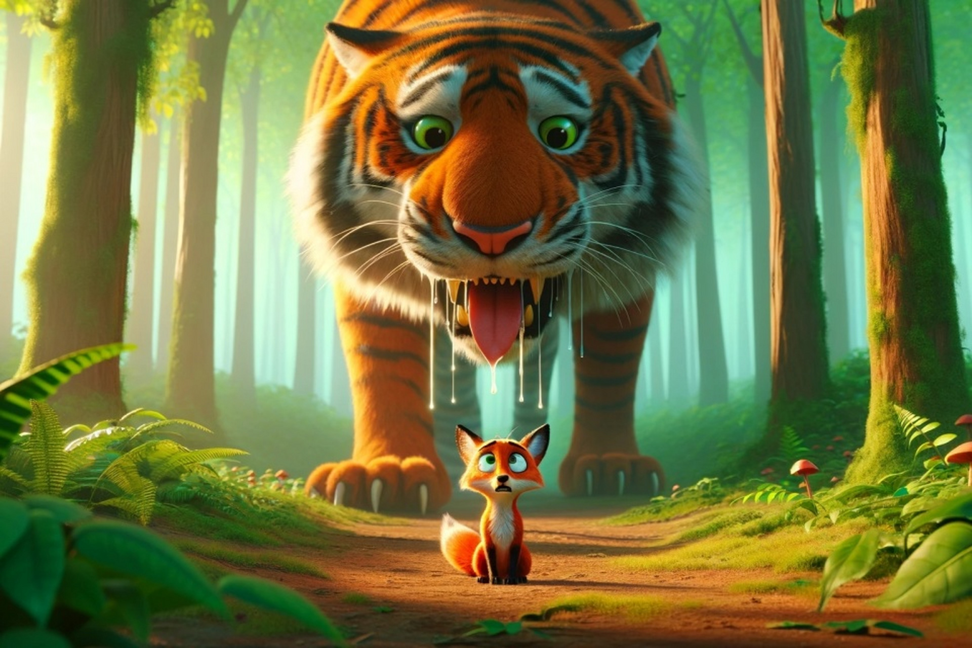 《狐假虎威》中英文对照绘本,让你玩转双语学习!