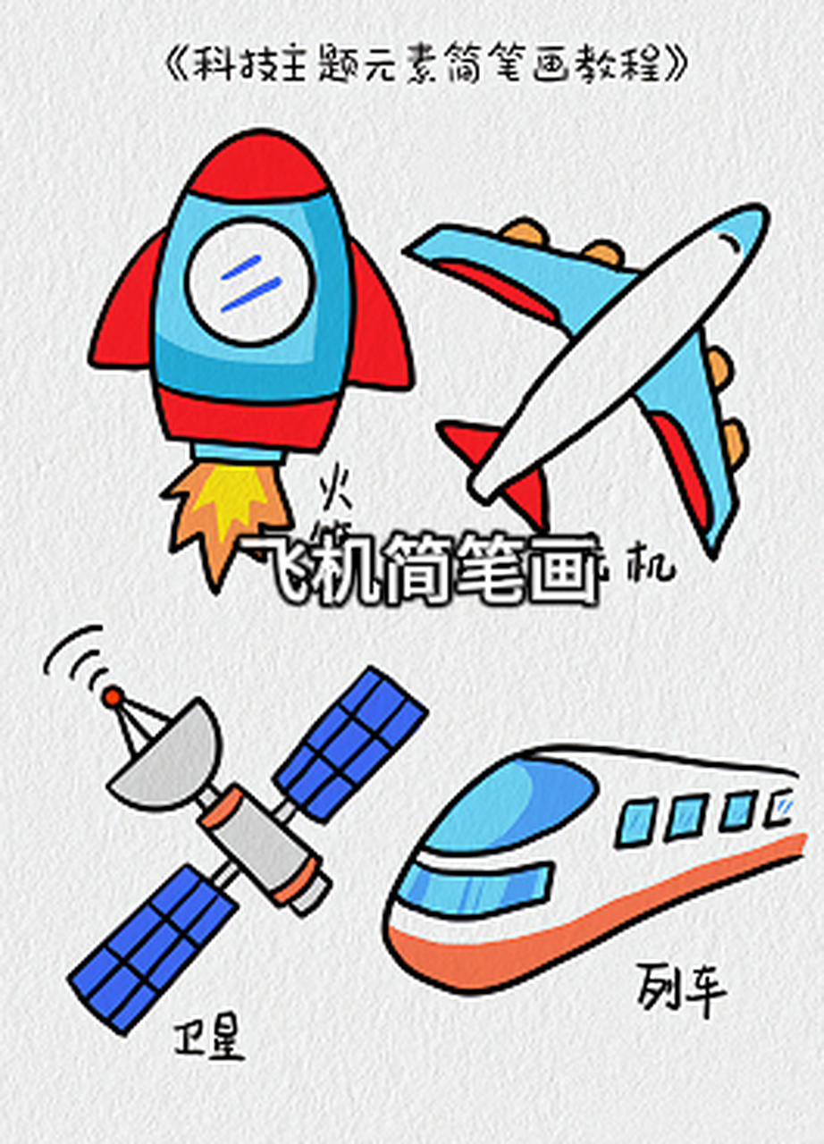 飞机简笔画 今天我们来学习如何画一架飞机吧!