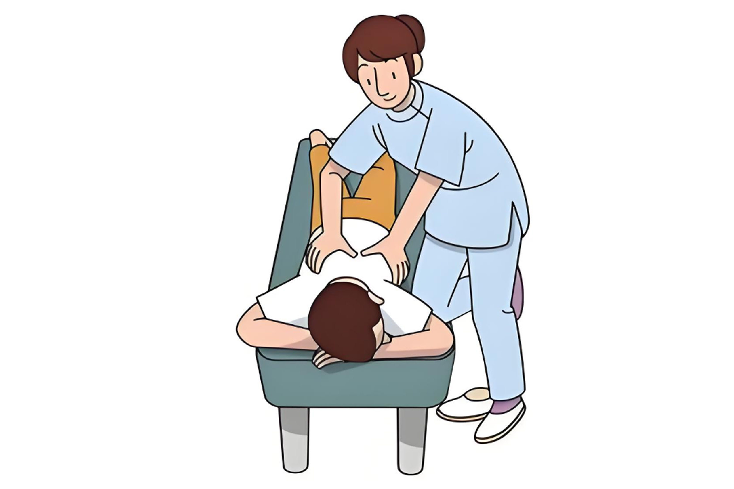 捏脊背,平衡全身,还可增进家人之间感情