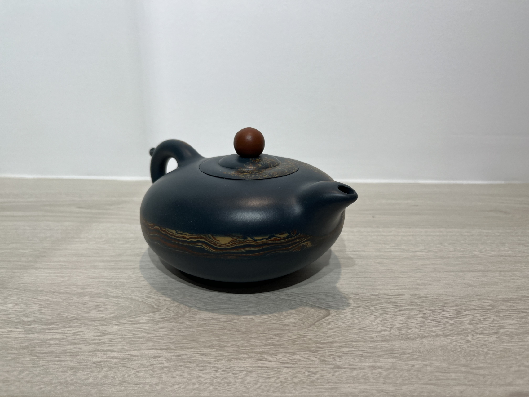 中国工艺美术大师季益顺—【晨曲壶】 墨绿泥  收藏品 保真保鉴定!