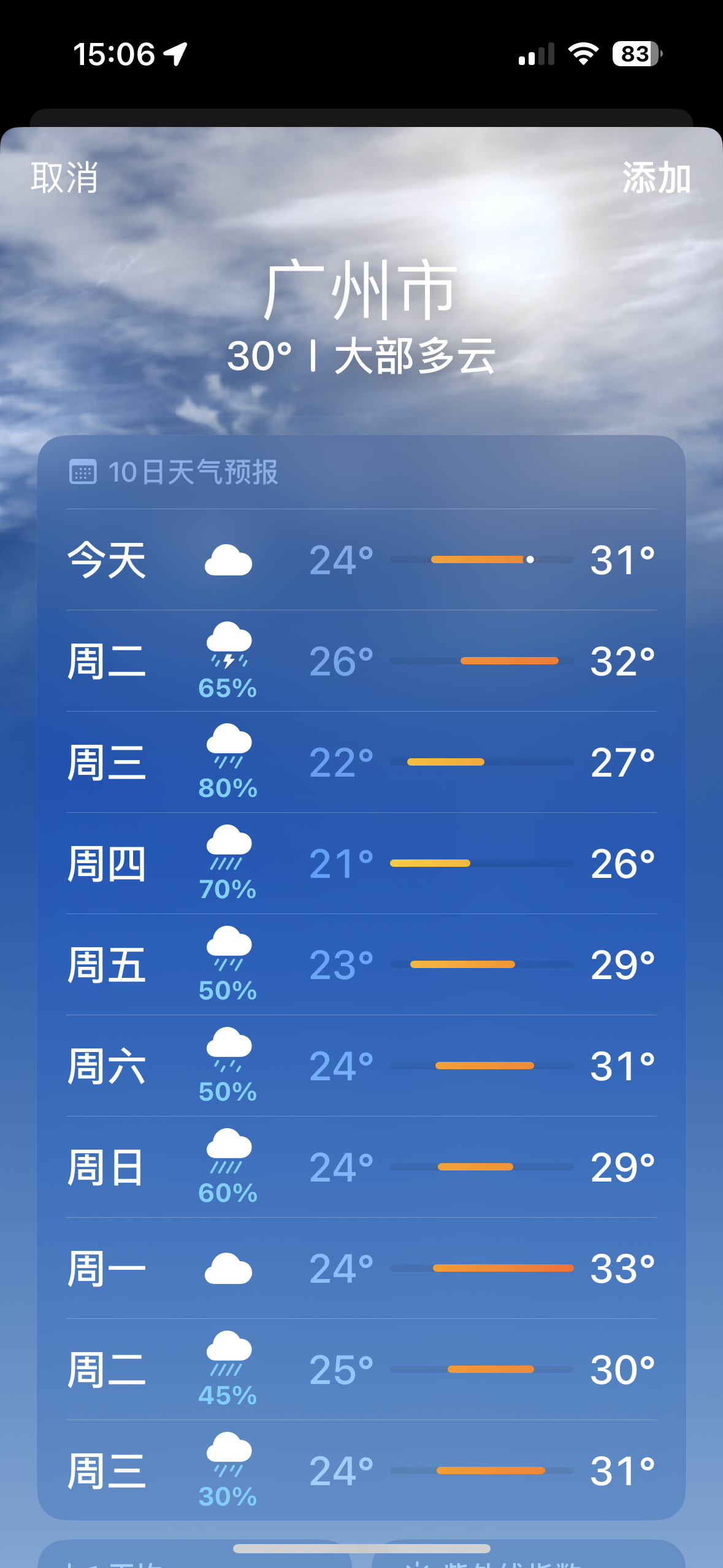 广州8月份天气在线