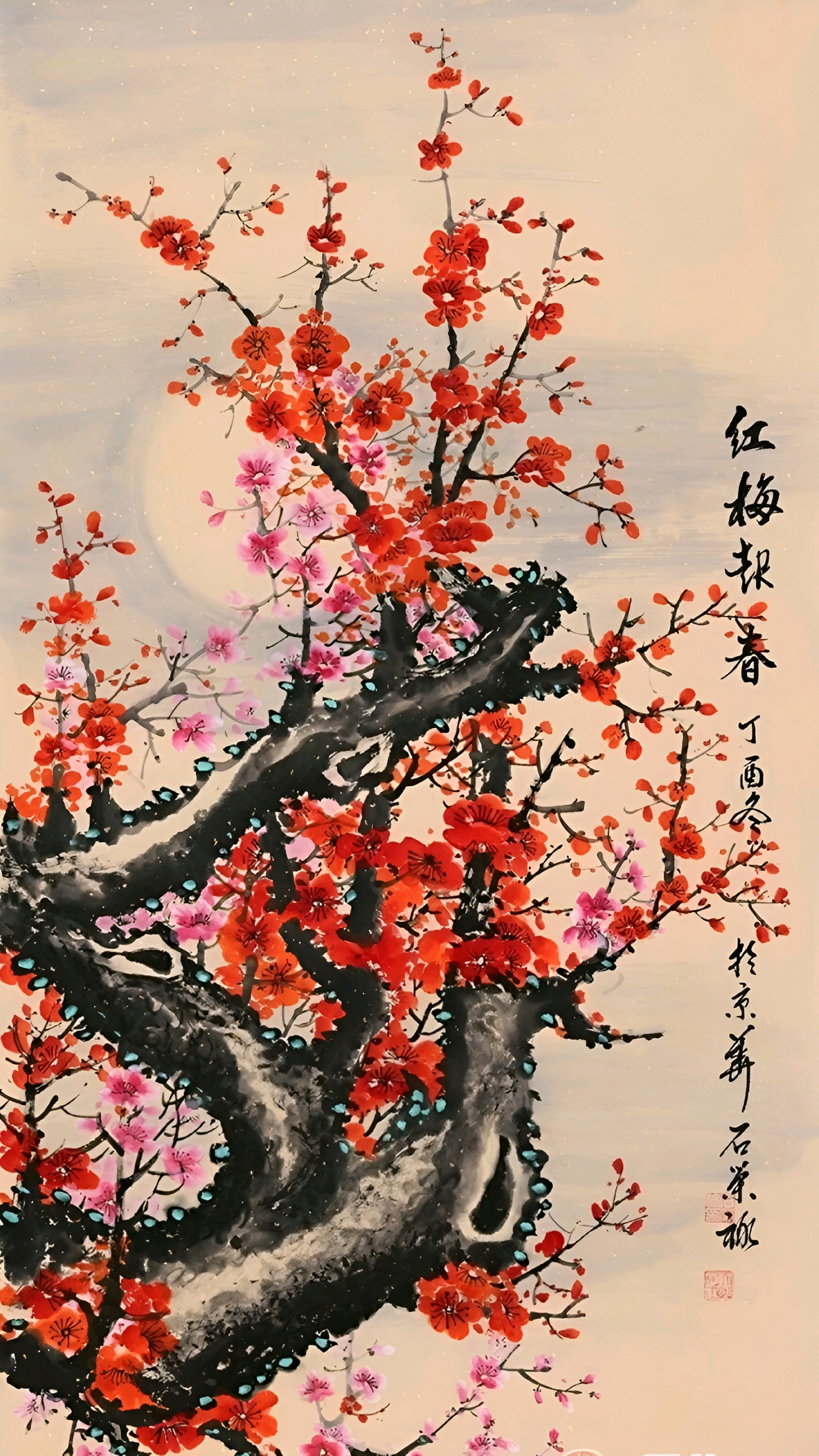 梅兰竹菊,中国传统国画中的四君子,寓意深远,象征意义美好.