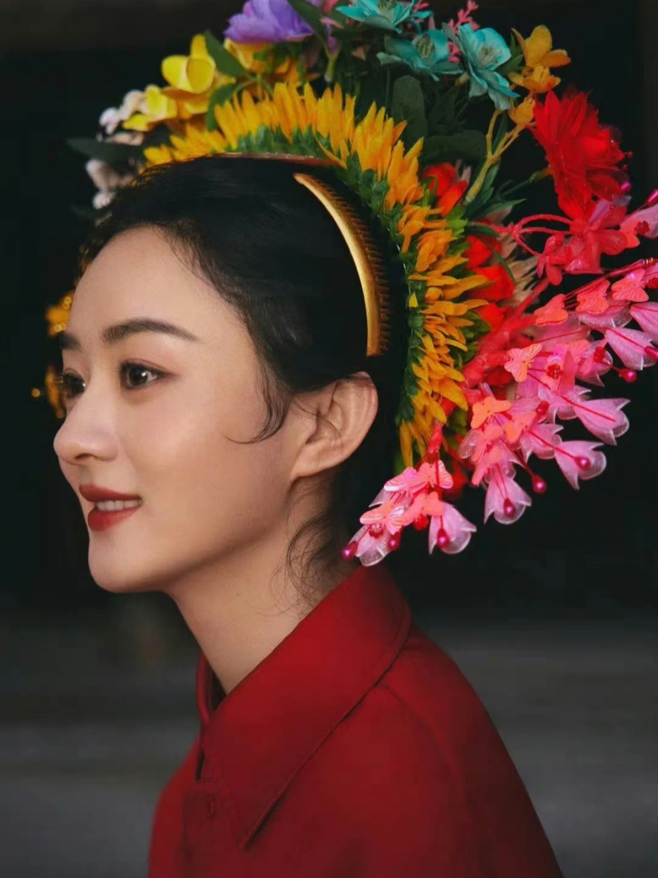 赵丽颖# #cctv综艺放了赵丽颖簪花照# 赵丽颖的簪花照真的美出圈膊!