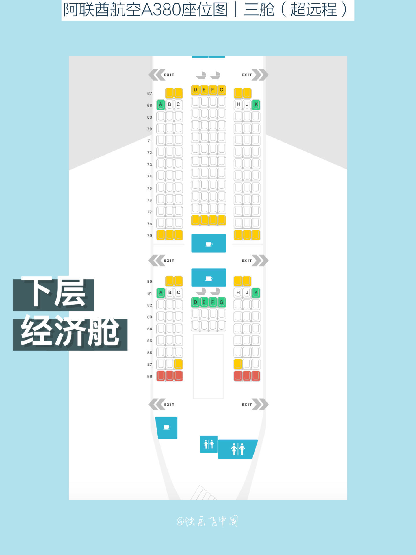 阿联酋航空座位图图片