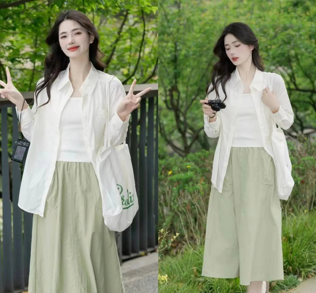 夏天真该试试这些绿色系穿搭,耐看又高级,适合不同年纪的女性