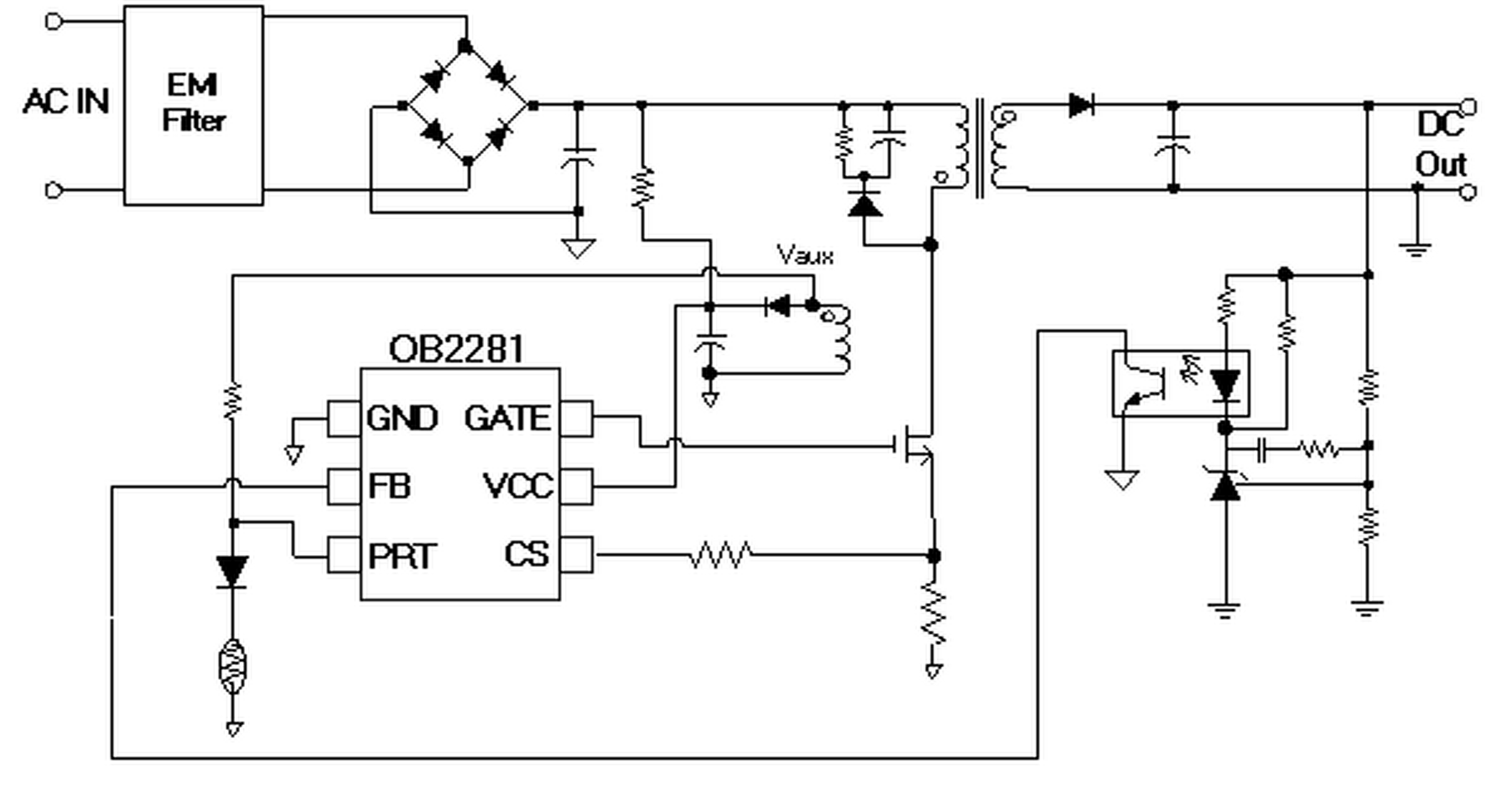 ob2281是一款高集成度电流型pwm控制器ic,专为高性能,低待机功耗,低