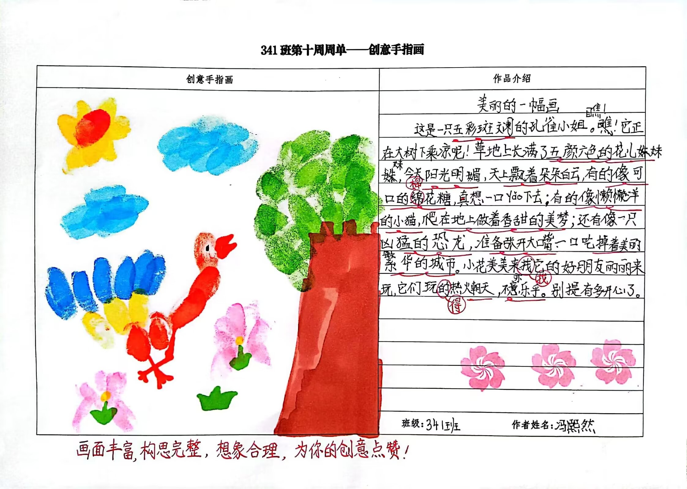 「创新作业」创意手指画1