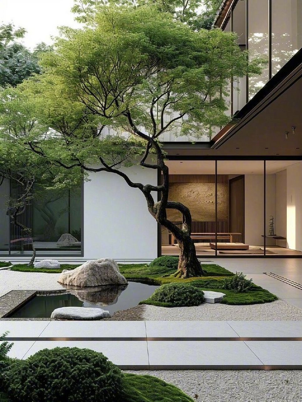 禅意小院,一物一景皆波若. 676767#新中式庭院# #庭院设计