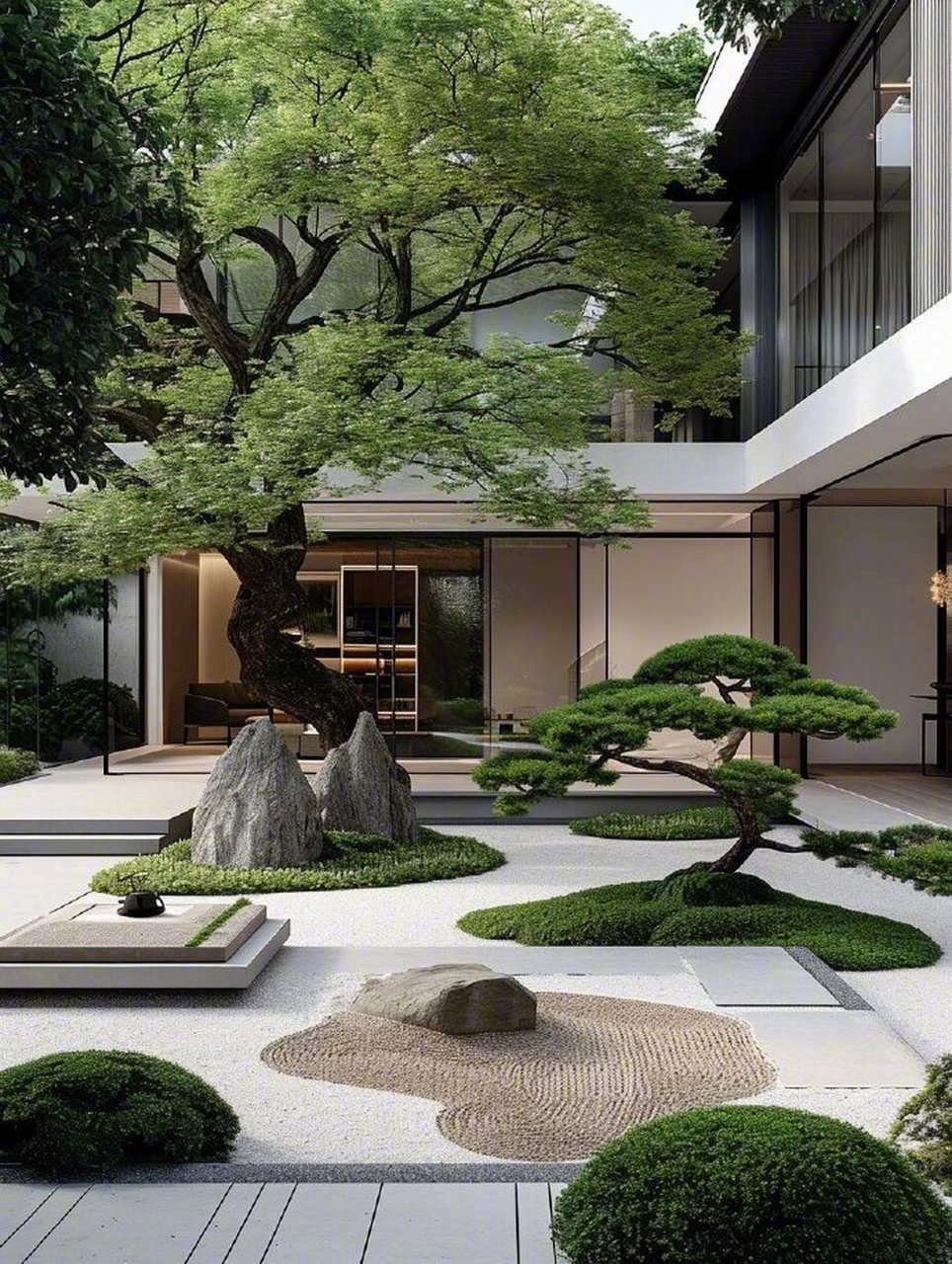 禅意小院,一物一景皆波若. 676767#新中式庭院# #庭院设计