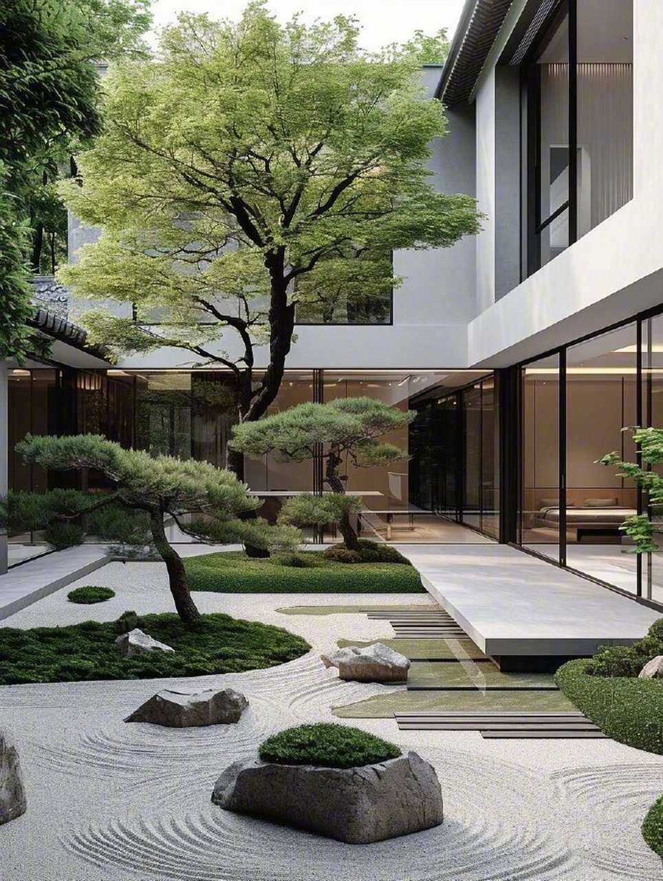 禅意小院,一物一景皆波若. 676767#新中式庭院# #庭院设计