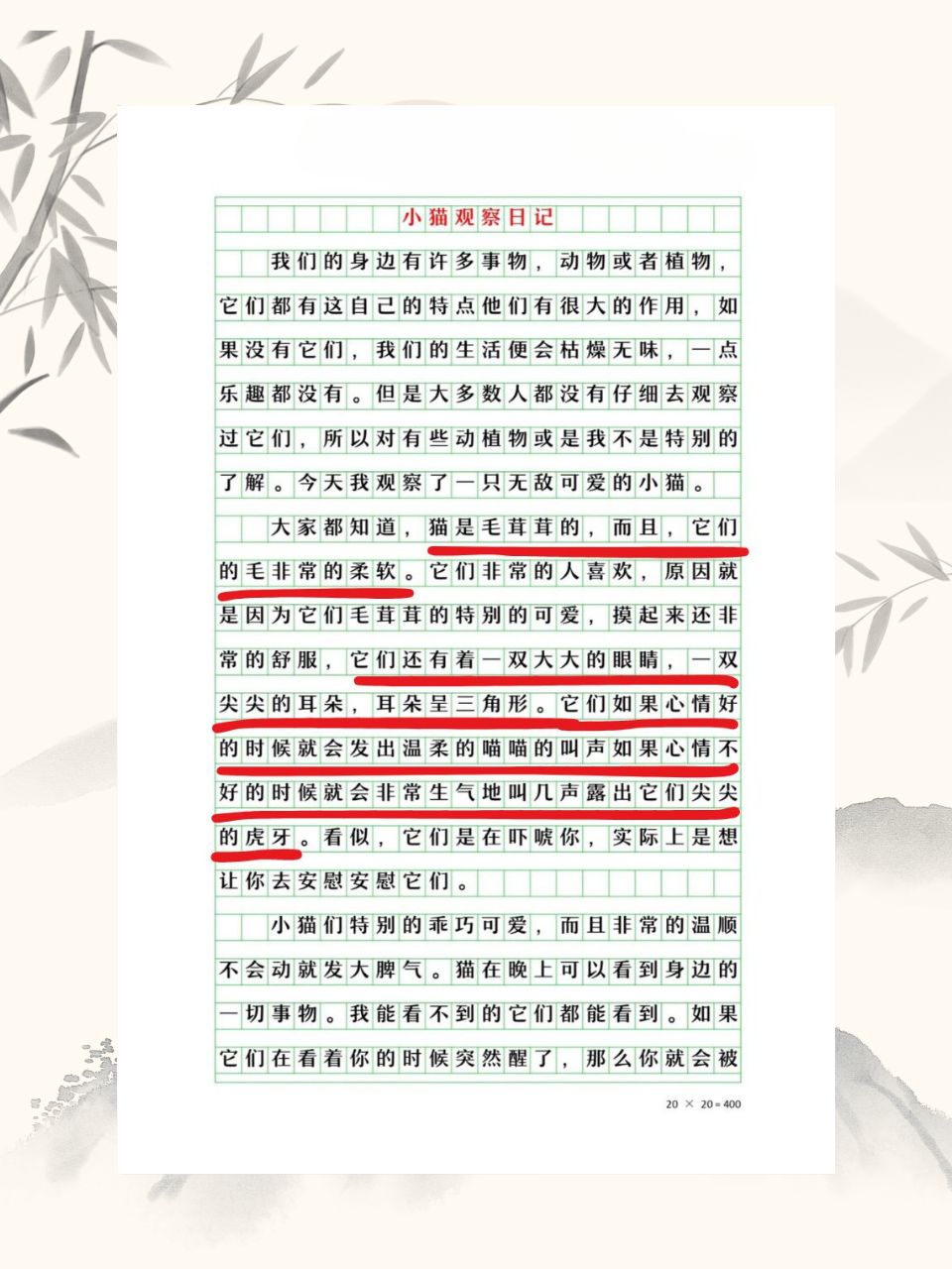 观察日记四年级下册400字(观察日记四年级下册400字怎么写)