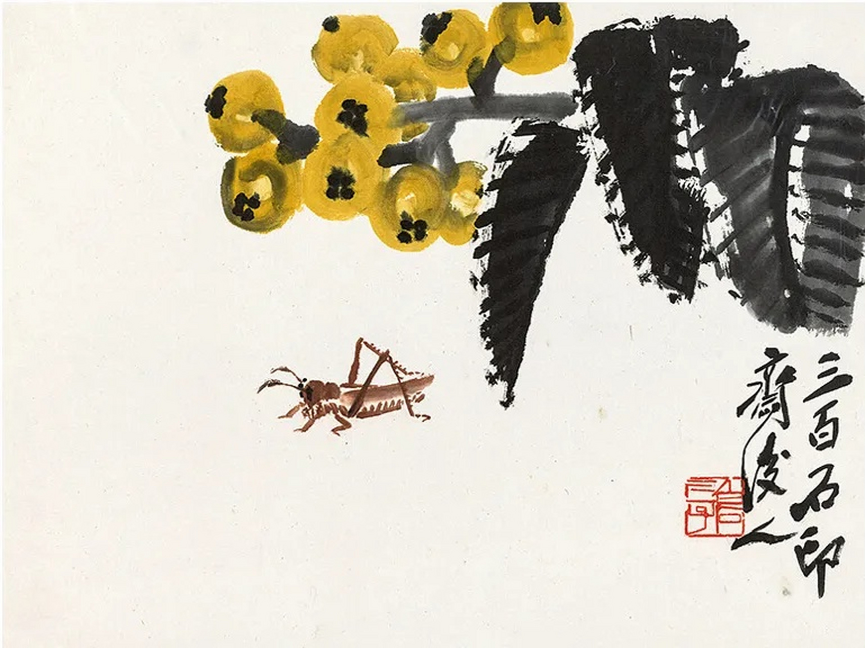 齐白石的儿子齐良迟花鸟画欣赏  齐良迟(1921年—2003年),字子长,1921