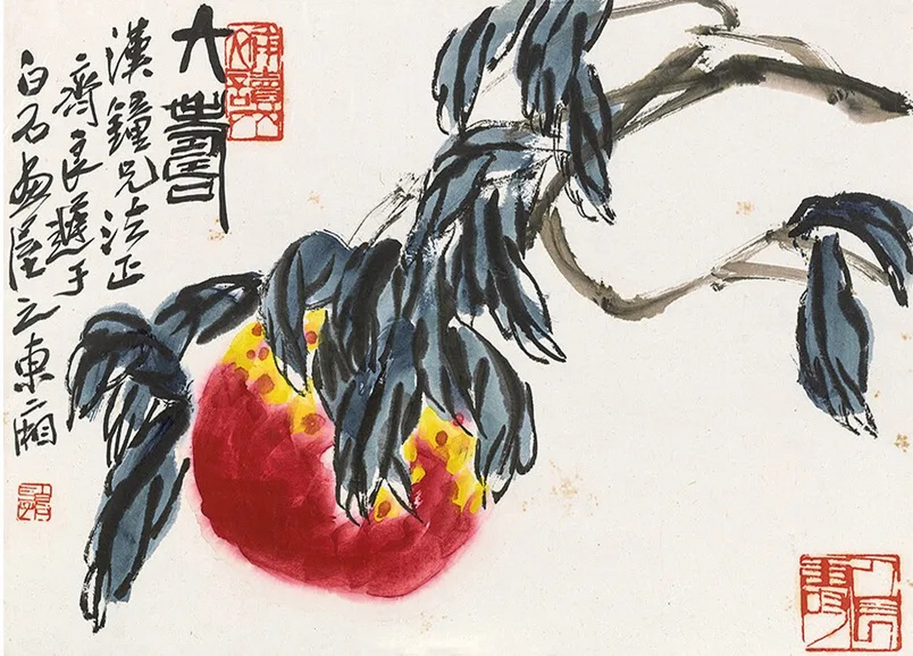 齐白石的儿子齐良迟花鸟画欣赏  齐良迟(1921年—2003年),字子长,1921