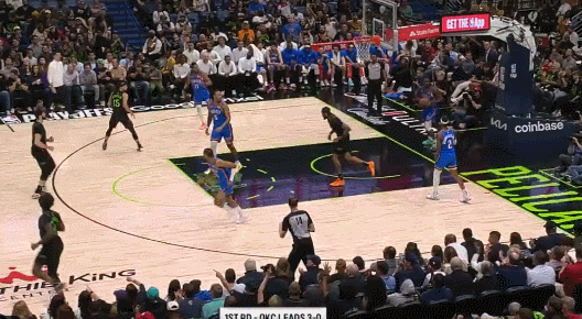 NBA季后赛雷霆横扫鹈鹕 吉迪关键三分 雷霆57胜25负西部第一_亚历山大24+10英格拉姆低迷 雷霆4-0横扫鹈鹕