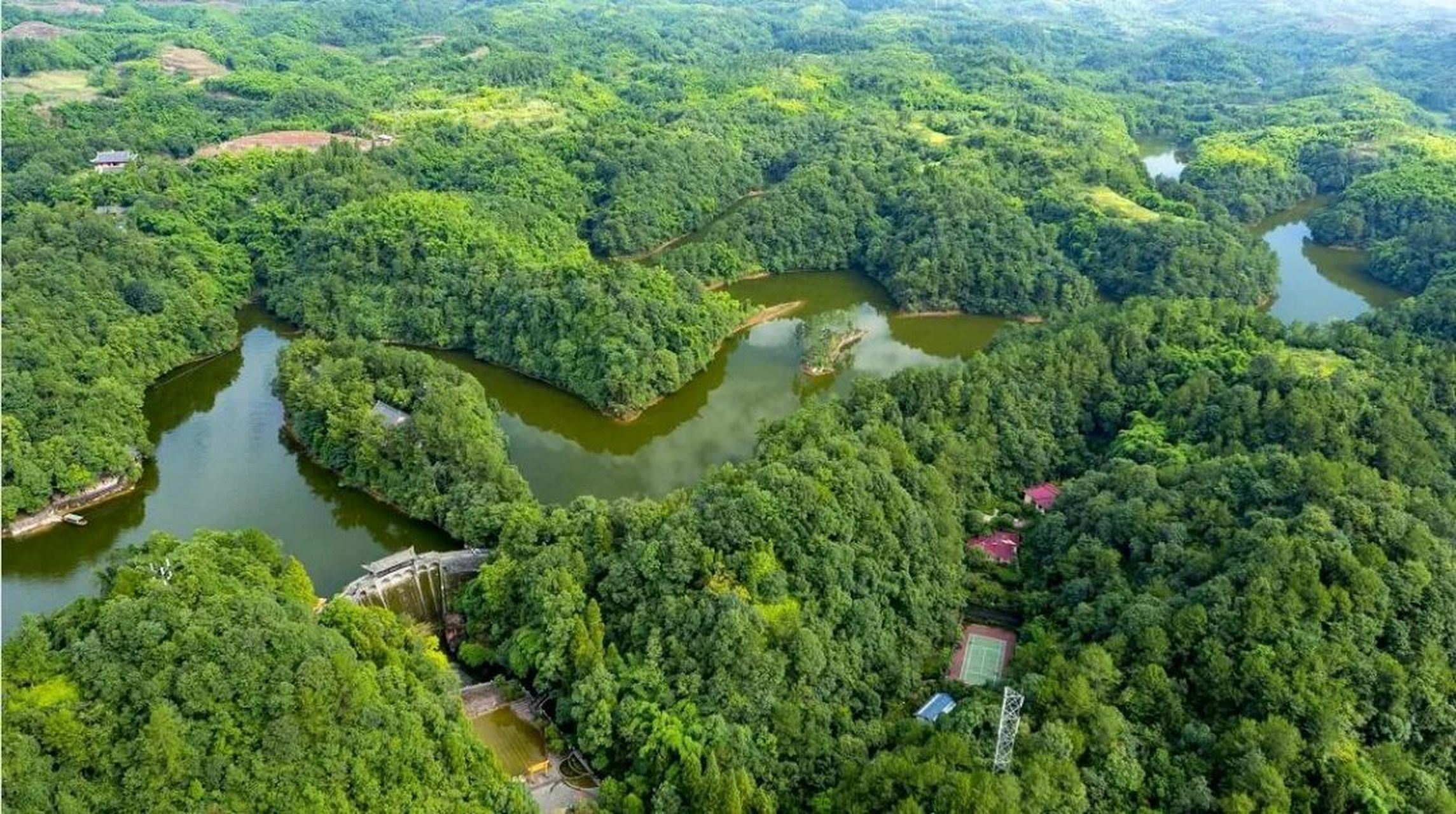 邛崃竹溪湖景区图片图片