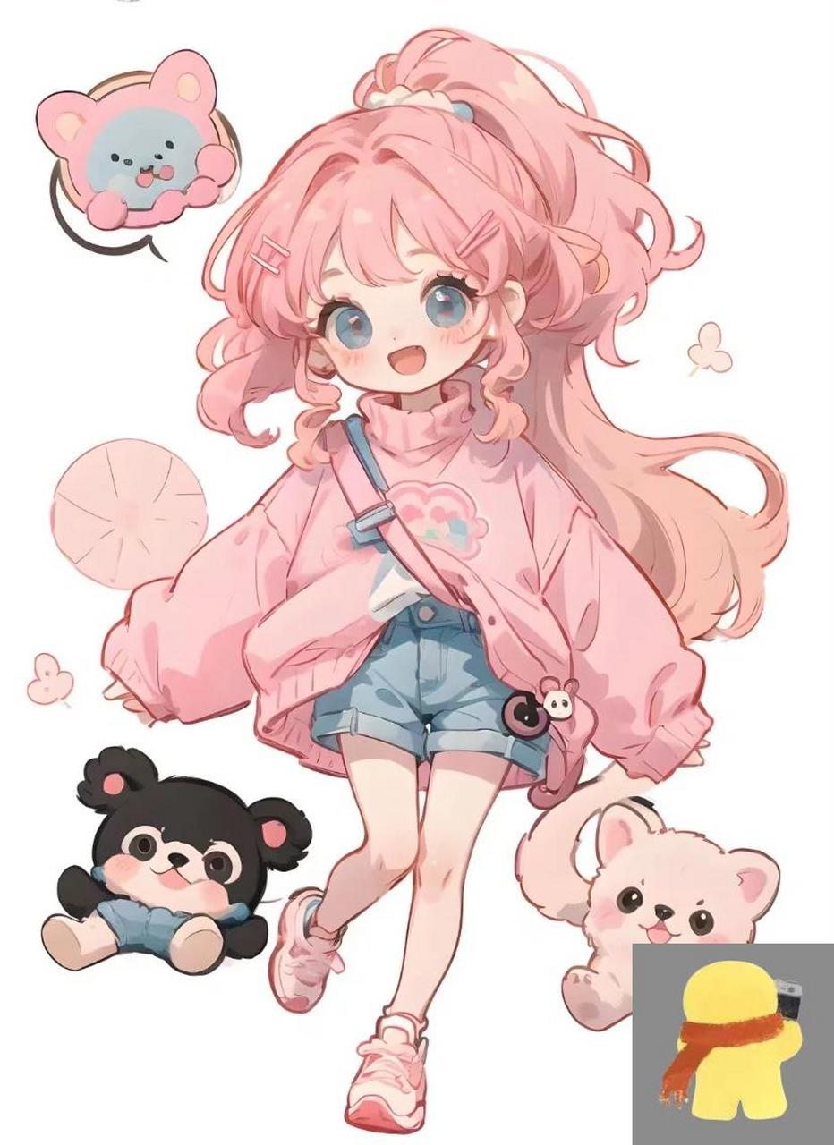 q版人物 超级喜欢的一组动漫,晚点试试临摹[飞吻r]