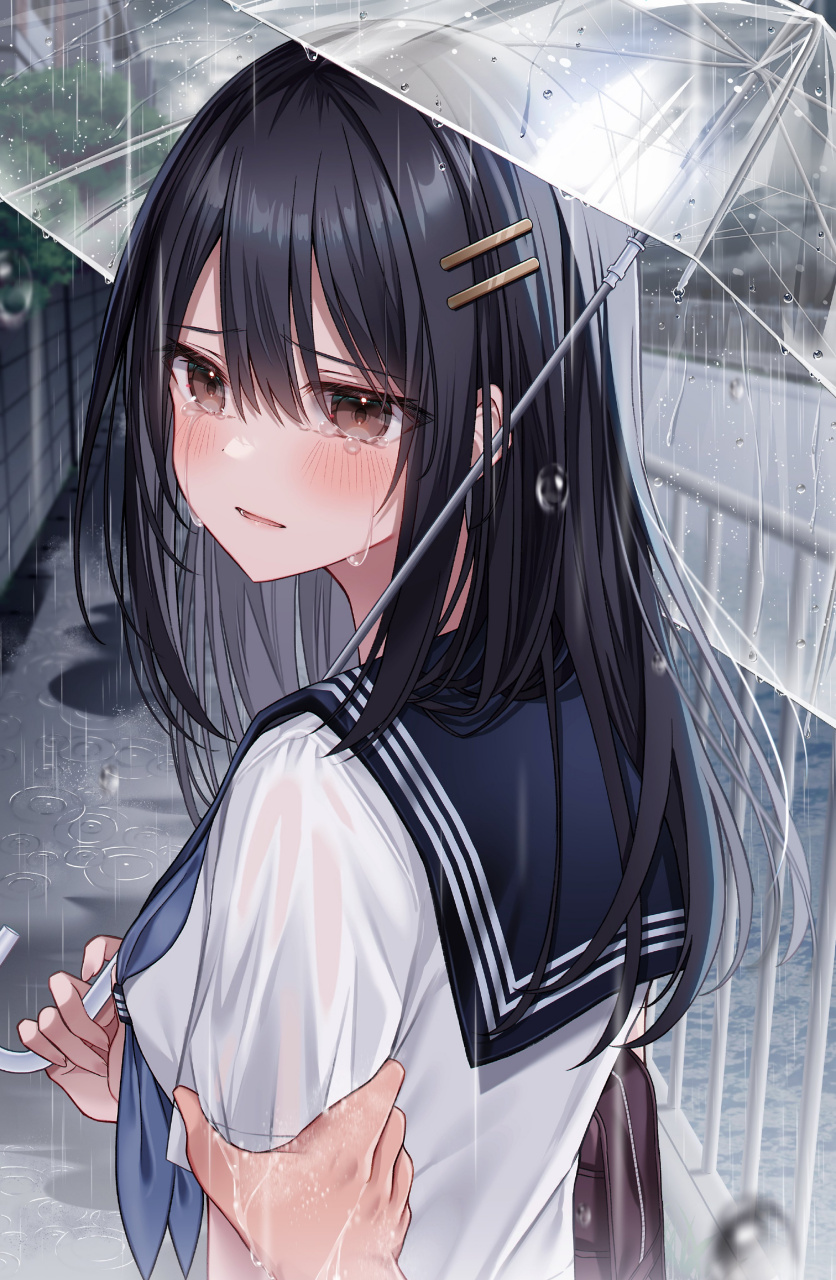 《雨中哭泣的jk少女》