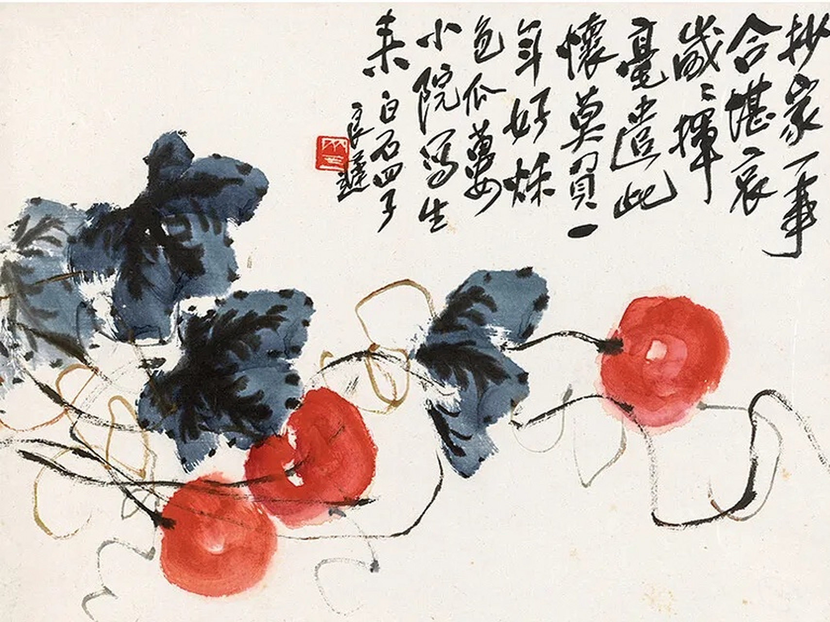 齐白石的儿子齐良迟花鸟画欣赏  齐良迟(1921年—2003年),字子长,1921