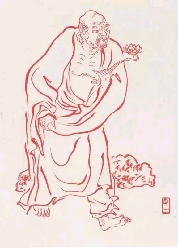 弘一法师的罗汉图(99幅)