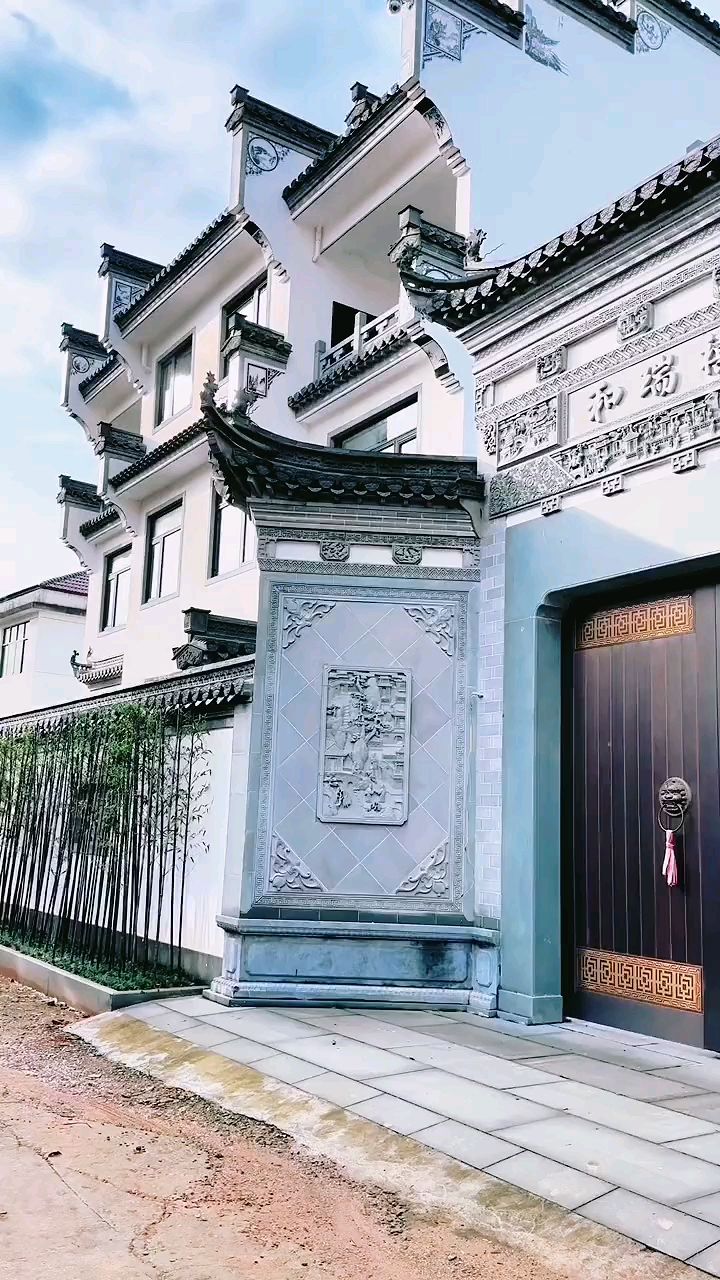 乡村自建别墅,马头墙的徽派风情,太有格调了