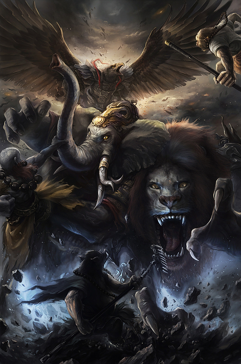 论打单独斗,狮驼岭三妖没有一个是孙悟空的对手,也就是八戒沙僧不给力