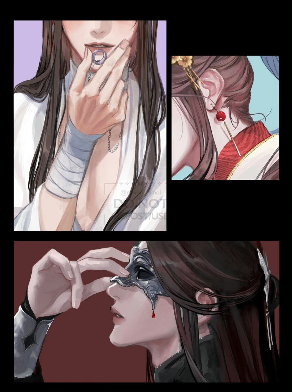 天官赐福# 骨灰戒,红珊瑚耳坠,命运的红线这些都是怜怜和花花之间的