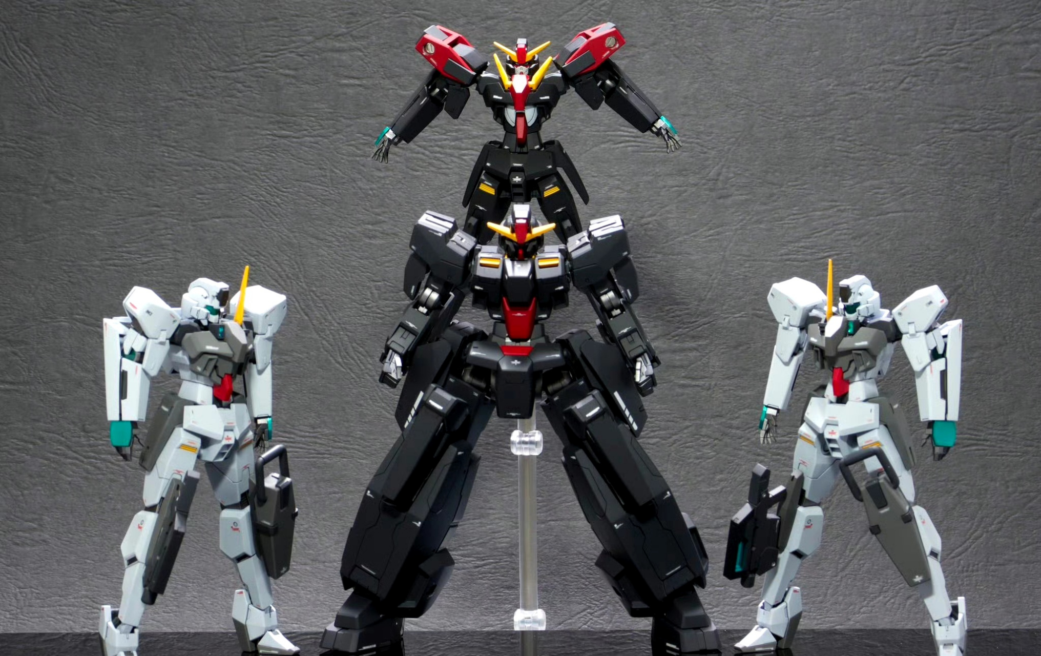 模型欣赏:机动战士高达00 hg炽天使高达3g,出自同名动画外传作品,该机