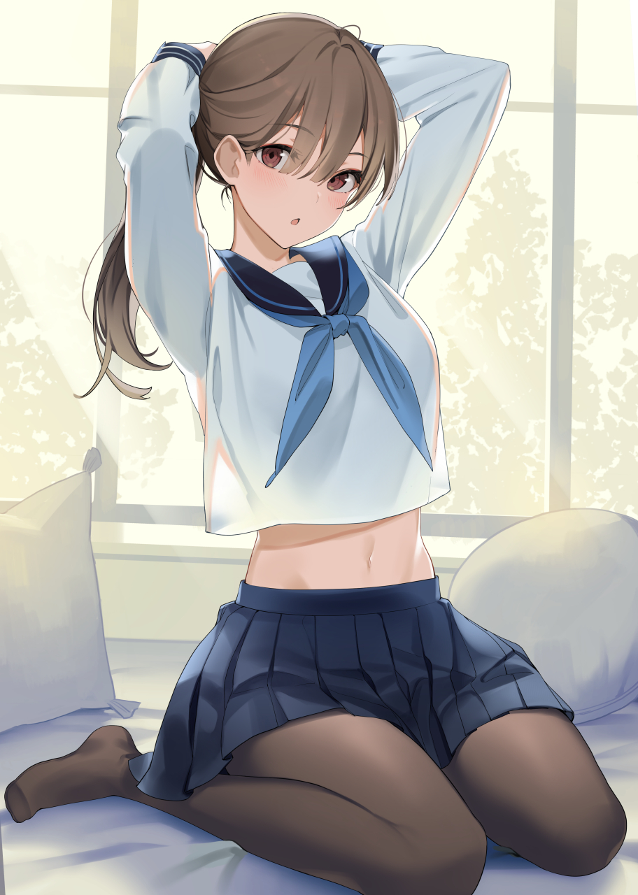 黑丝jk,水手服少女[舔屏][舔屏][舔屏] 画师:イコモチ#二次元# #二