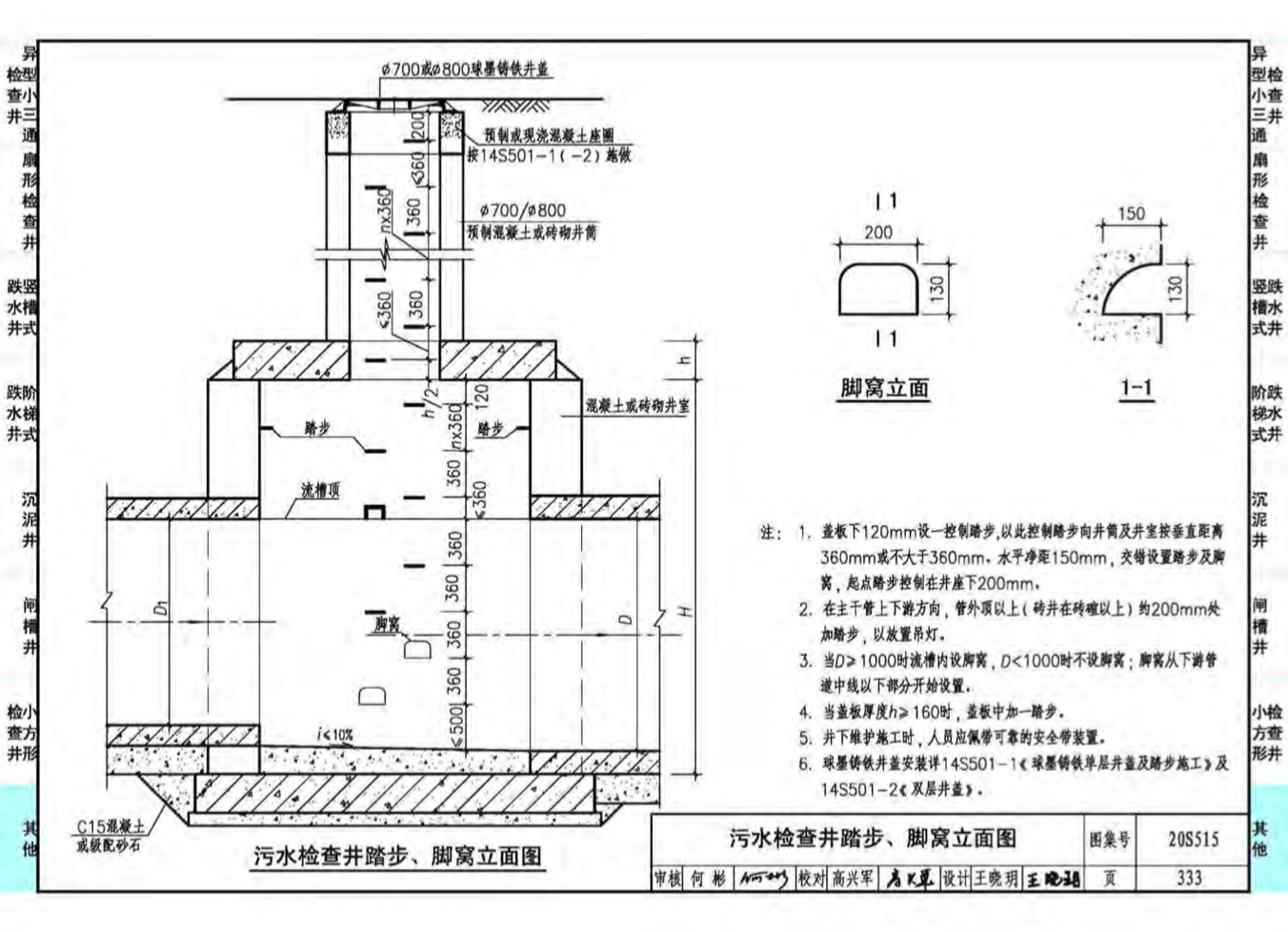20s515图集—钢筋混凝土及砖砌排水检查井(高清完整版)