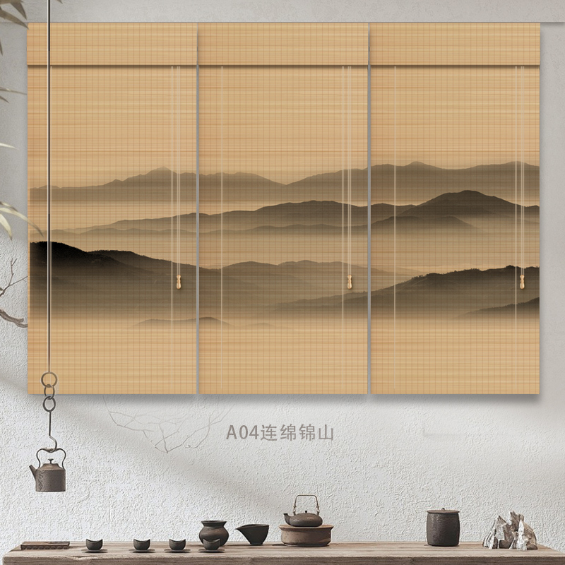 禅意风窗帘竹帘设计