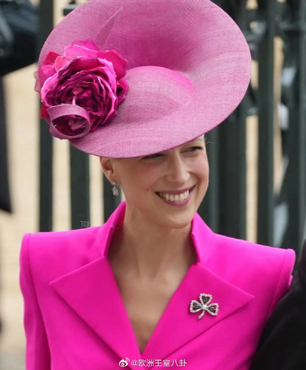 英国肯特迈克尔王妃玛丽-克里斯汀有一枚三叶草胸针,设计比较简单啦