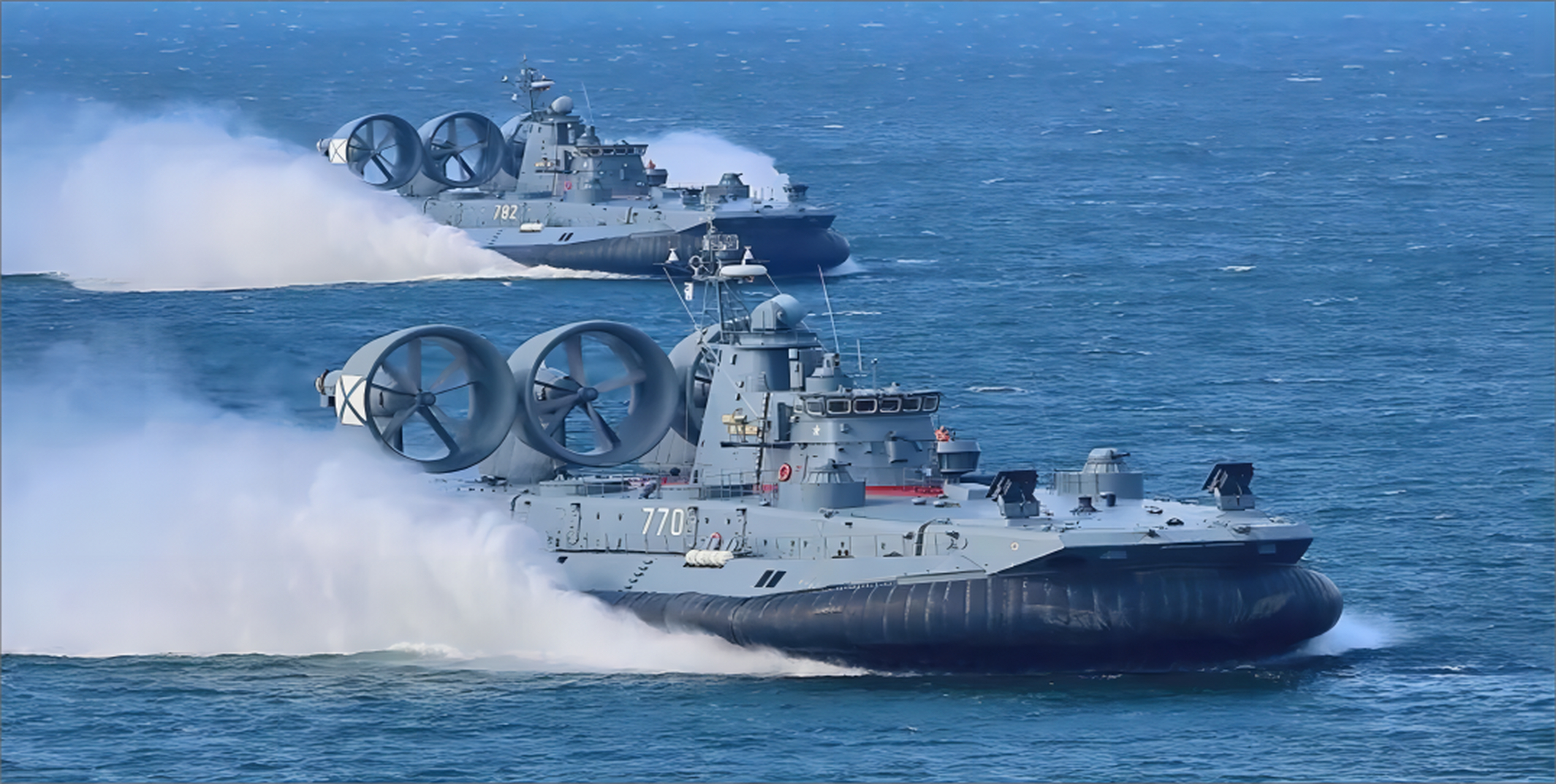 夺岛利器——"欧洲野牛"气垫登陆艇         "欧洲野牛"气垫登陆舰